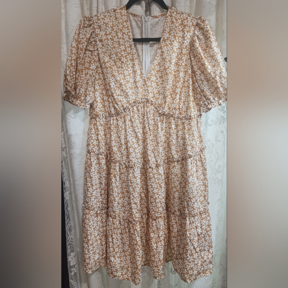 Floral Puff Sleeve Dress